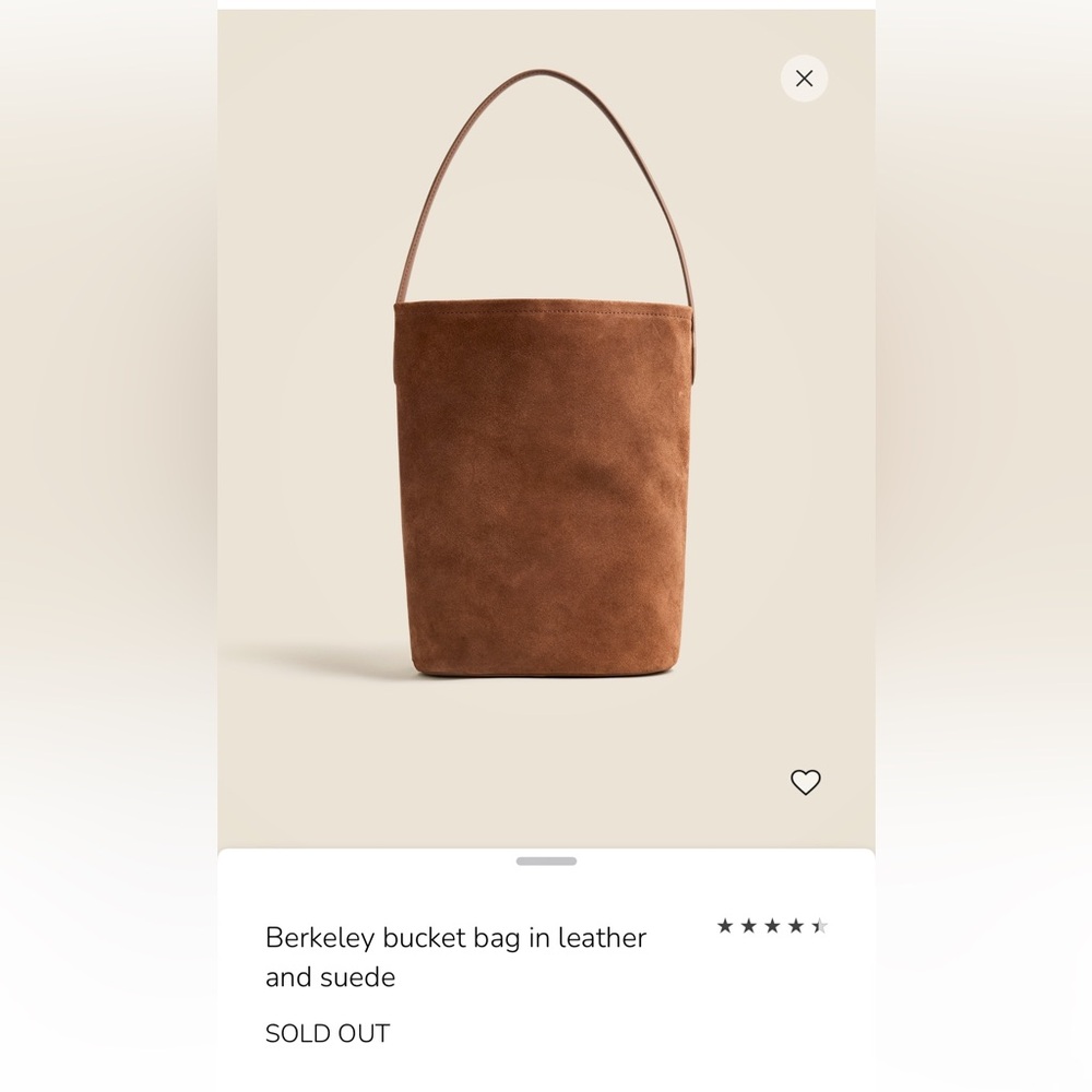 Suede & Leather Bucket Bag
